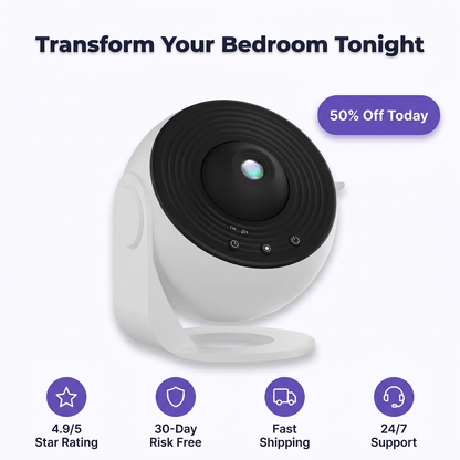 HD Galaxy Star Projector - Silent operation for a peaceful and calming sleep environment