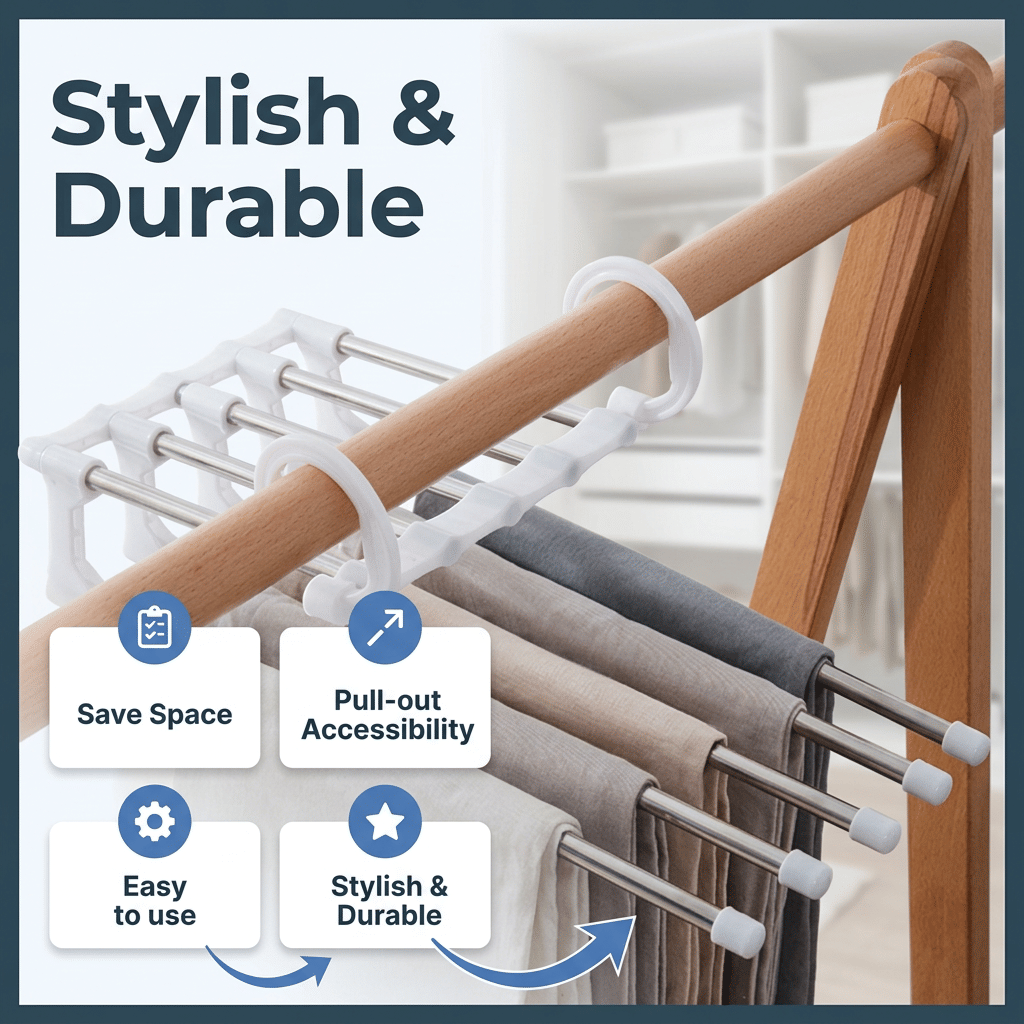 SmartCloset™ - Space-saving 5-tier pants organizer