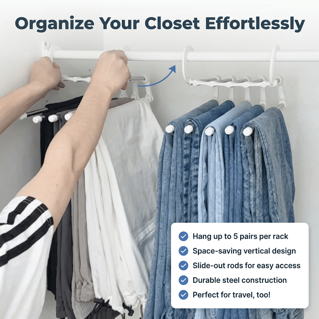 SmartCloset™ - Space-saving 5-tier pants organizer