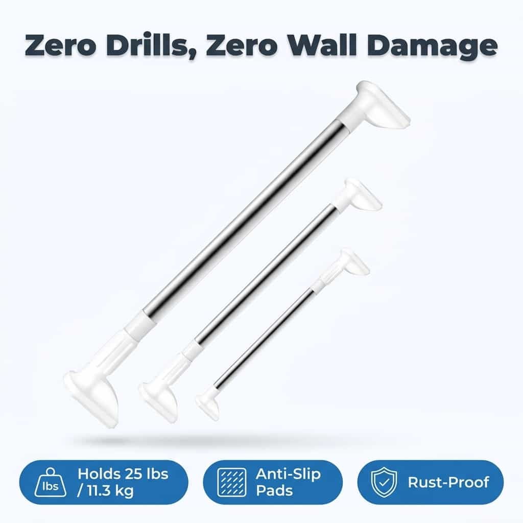 Adjustable Curtain Pole - Perfect Twist Fit