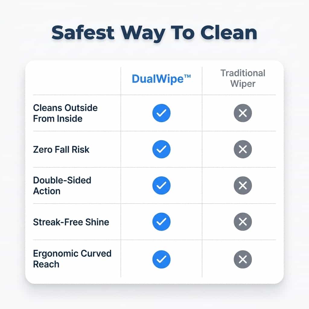 DualWipe™ - Extendable Exterior Glass Cleaner