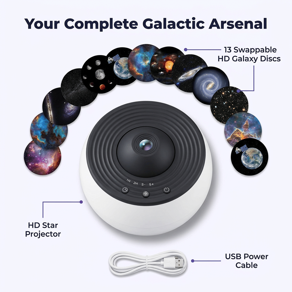 HD Galaxy Star Projector - Silent operation for a peaceful and calming sleep environment