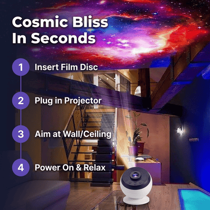 HD Galaxy Star Projector - Silent operation for a peaceful and calming sleep environment
