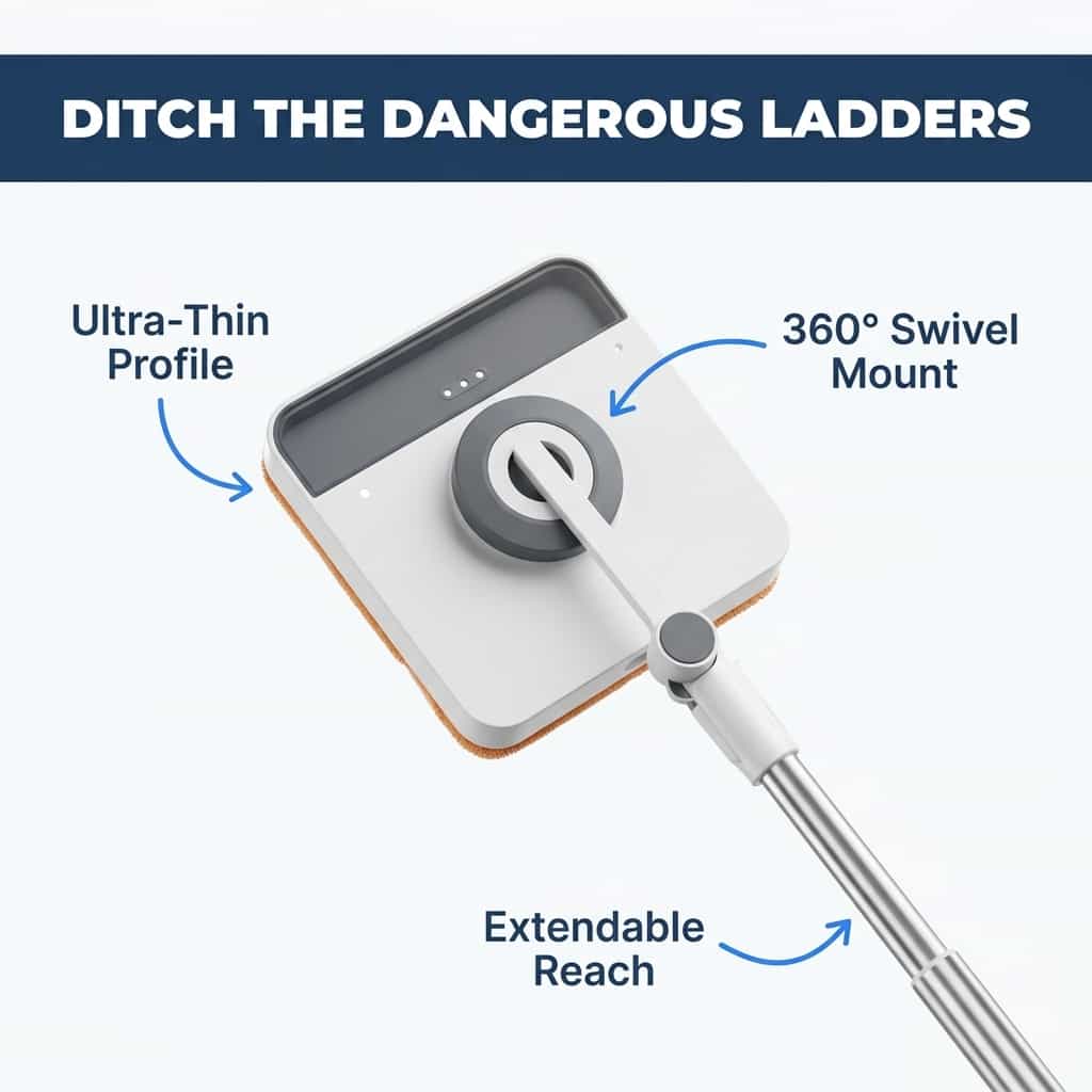 DualWipe™ - Extendable Exterior Glass Cleaner