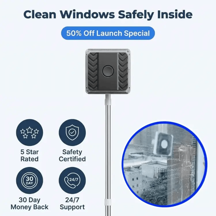 DualWipe™ - Extendable Exterior Glass Cleaner