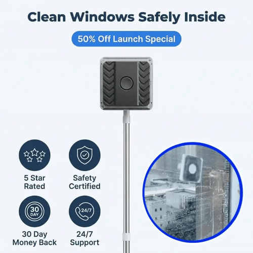 DualWipe™ - Extendable Exterior Glass Cleaner