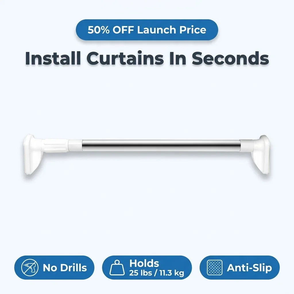 Adjustable Curtain Pole - Perfect Twist Fit