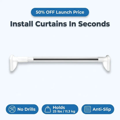 Adjustable Curtain Pole - Perfect Twist Fit